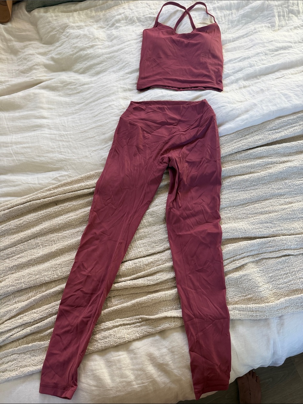 PARAGON Mauve Crop & High-Waist Leggings Set